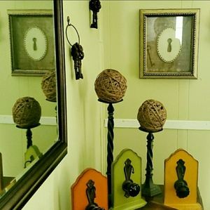 Faux Antique Finish French Framed Key Hole…